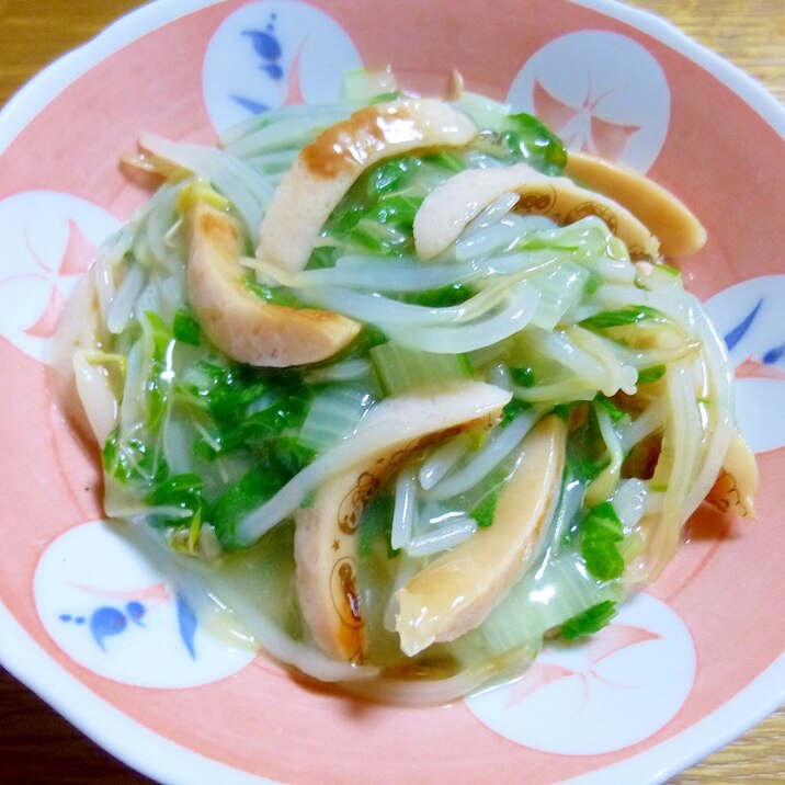 もやしとしろ菜とウィンナーの中華餡